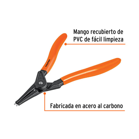 Pinza punta recta 7' para abrir anillos, mango de PVC | PA-368 | 17363