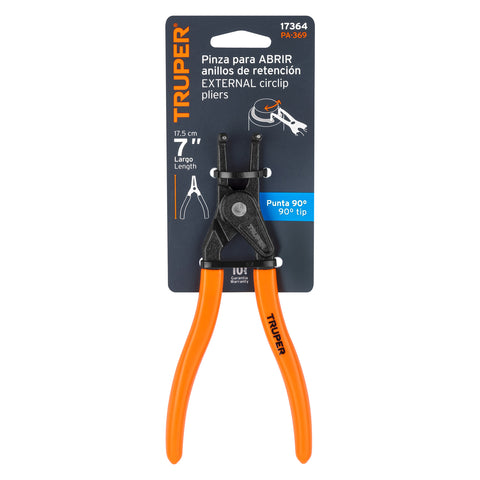 Pinza punta a 90° 6-3/4' para abrir anillos, mango de PVC | PA-369 | 17364