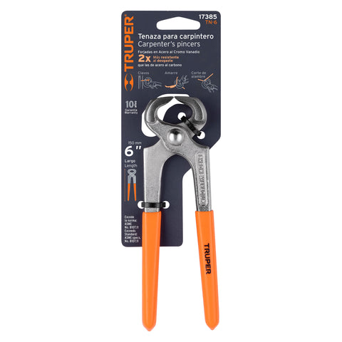 Tenaza para carpintero 6', Truper | TN-6 | 17385