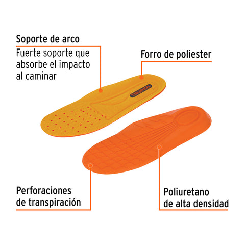 Bolsa con par de plantillas de poliuretano p/zapato talla 24 | PLZ-24 | 17471