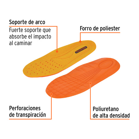 Bolsa con par de plantillas de poliuretano p/zapato talla 26 | PLZ-26 | 17476