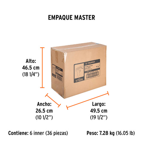 Pistola eléctrica de 20W para silicón de 5/16', 127V, TRUPER | PIPE-5/16 | 17535