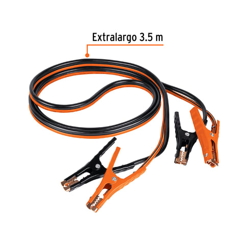 Cables pasa corriente 3.5 m, 350 A, 6 AWG, con funda, Expert | CAP-3506T | 17544