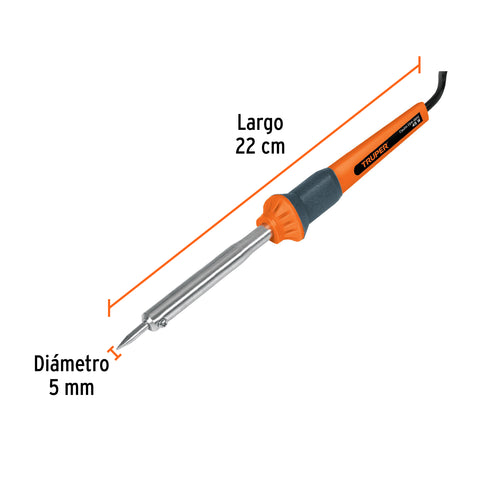 Cautín 45 W tipo lápiz para trabajo medio, Truper | CAU-45 | 17546