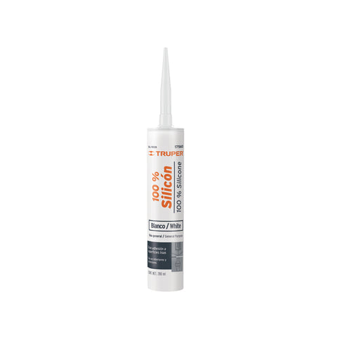 Sellador blanco 100% silicón de 280 ml, Truper | SIL-100B | 17560