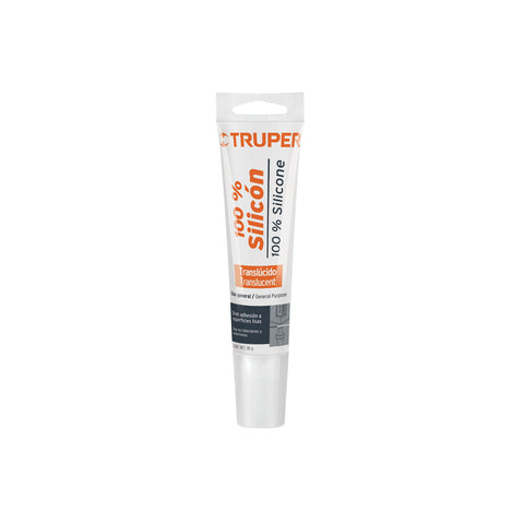 Sellador transparente 100% silicón de 85 g, Truper | SIL-85T | 17562