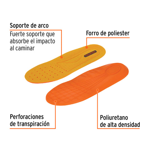 Bolsa con par de plantillas de poliuretano p/zapato talla 28 | PLZ-28 | 17689