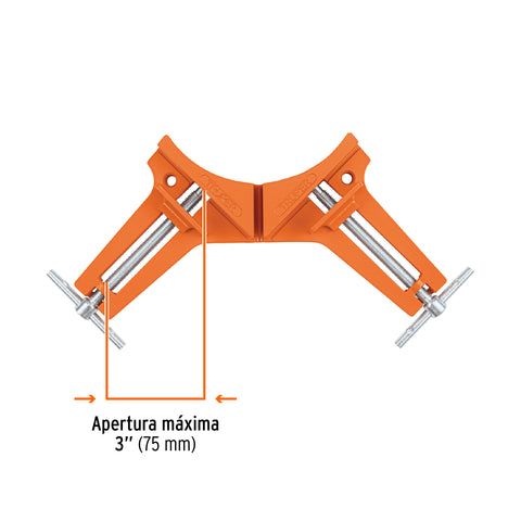 Prensa esquinera de 3' profesional, cuerpo aluminio, Truper | PESQ-3 | 17690