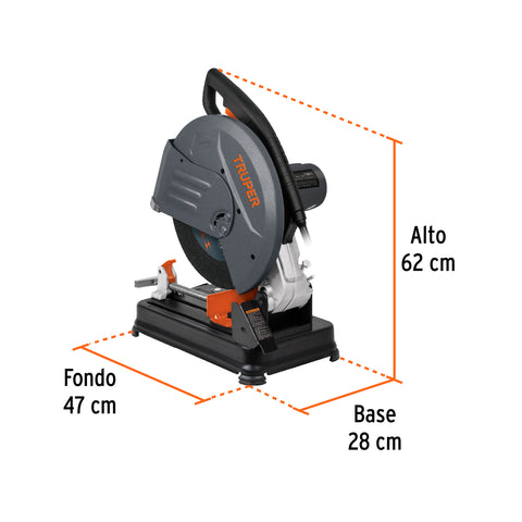 Tronzadora / cortadora de metales 14', mango recto, 2200 W | CM-14N2 | 17733