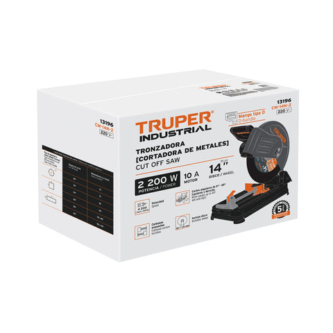 Tronzadora / cortadora de metales 14', mango recto, 2200 W | CM-14N2 | 17733