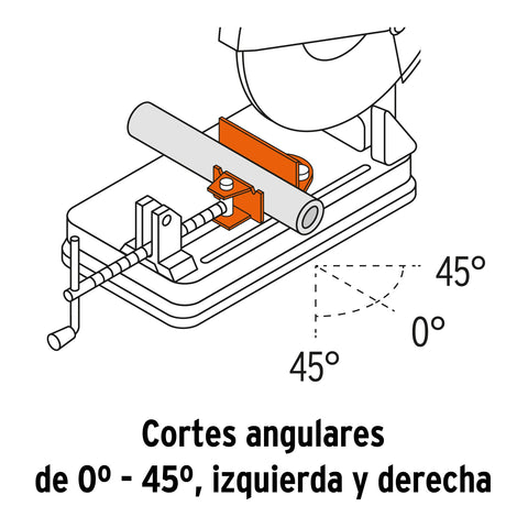 Tronzadora / cortadora de metales 14', mango recto, 2200 W | CM-14N2 | 17733