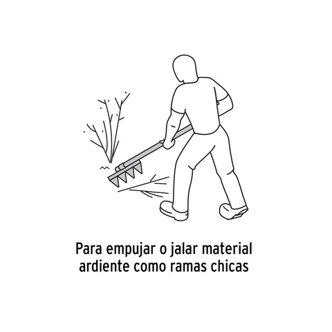 Rastrillo forestal con mango de madera de 60', TRUPER | R4-FOR | 17889