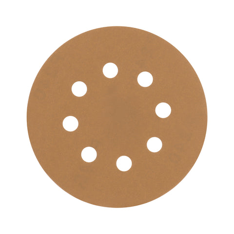 Paquete c/5 discos de lija 5' grano 180, 8 perforaciones | DIRO-518 | 17952