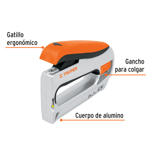 Engrapadora / clavadora tipo pistola uso rudo, Truper | ET-50X | 17981