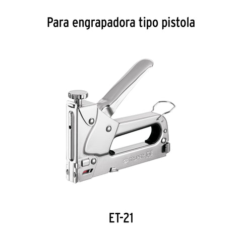 Caja con 1000 grapas 3/8'corona 11.3 mm para ET-21, Truper | ET-21-3/8 | 17982