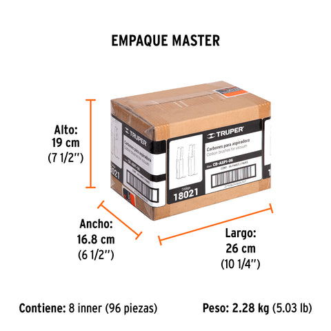 Bolsa con 2 carbones de repuesto para ASPI-06, TRUPER | CB-ASPI-06 | 18021