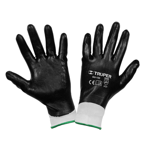 Guantes de poliéster recubiertos de nitrilo, G, TRUPER | GU-153 | 18027