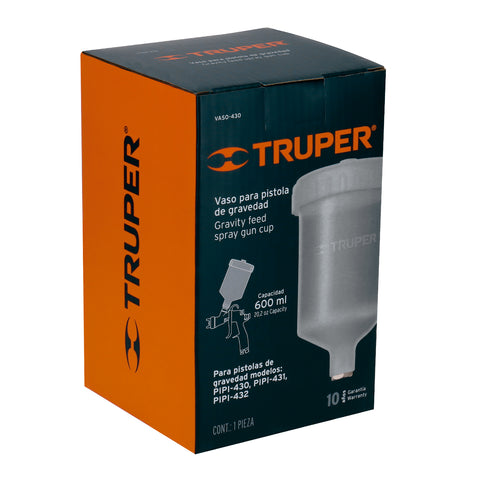 Vaso plástico de repuesto para PIPI-430/431/432, TRUPER | VASO-430 | 18066