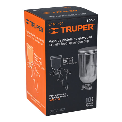 Vaso aluminio de repuesto para PIPI-400, TRUPER | VASO-400 | 18069
