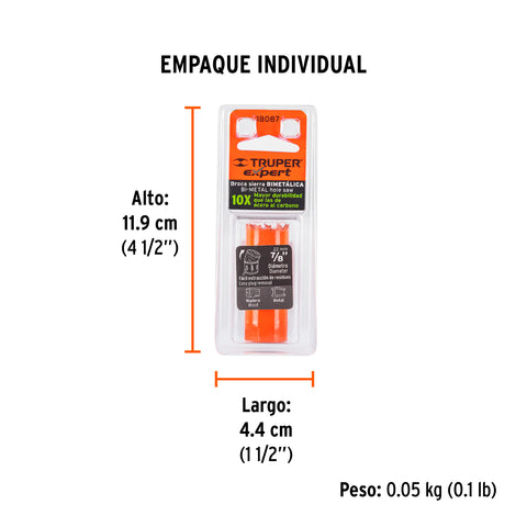 Brocasierra bimetálica 7/8', Truper Expert | COBI-7/8 | 18087