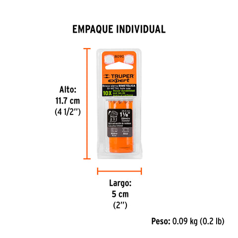 Brocasierra bimetálica 1-1/8', Truper Expert | COBI-1-1/8 | 18090