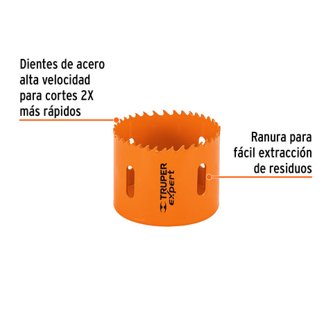 Brocasierra bimetálica 2-1/2', Truper Expert | COBI-2-1/2 | 18119