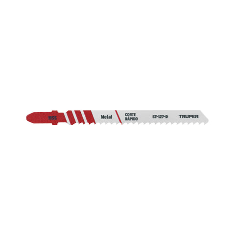 Blíster con 5 seguetas 8 DPP zanco 'T' corte recto metal | ST-127-D | 18132