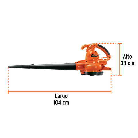 Sopladora/Aspiradora eléctrica 1,440W, con bolsa recolectora | SOPLA-1440 | 18146