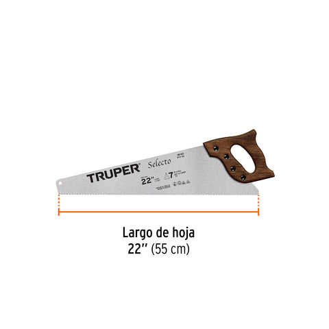 Serrucho 22' Selecto, 7 DPP, Truper | STX-22 | 18160