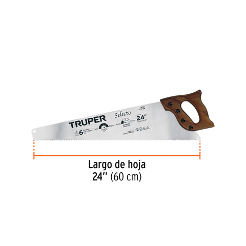 Serrucho 24' Selecto, 6 DPP, Truper | STX-24 | 18161
