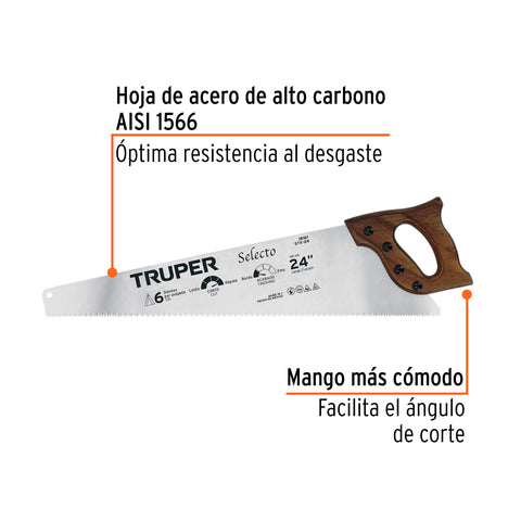 Serrucho 26' Selecto, 6 DPP, Truper | STX-26 | 18162