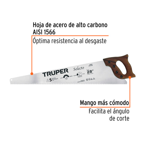 Serrucho 28', Selecto, 5 DPP, Truper | STX-28 | 18163