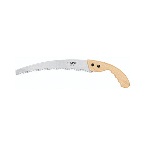 Serrucho de poda 12',hoja curva,6 DPP, mango madera, TRUPER | STP-12 | 18171