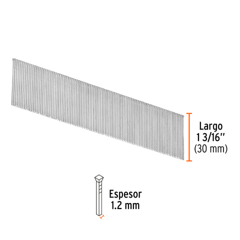 Caja con 5000 clavos calibre 18, 30 mm para CLNE-18, Truper | CLANEU-18-30 | 18264