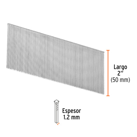 Caja con 5000 clavos calibre 18, 50 mm para CLNE-18, Truper | CLANEU-18-50 | 18269