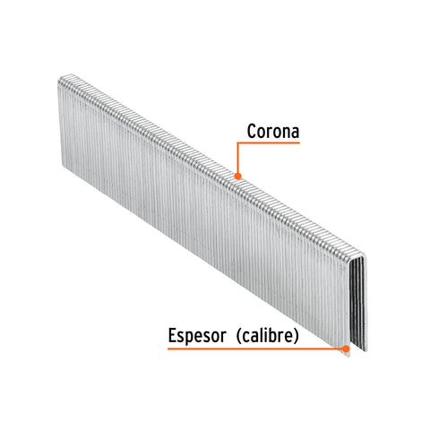 Caja con 5000 grapas corona 1/4' calibre 18, 25mm p/ENNE-120 | GRANEU-1/4-25 | 18274