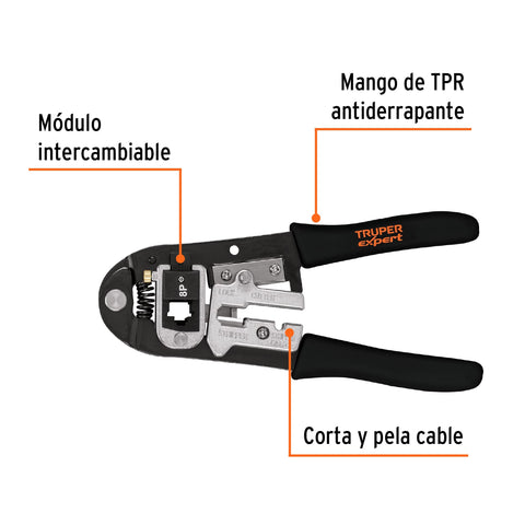 Pinza 8' ponchadora, módulos intercambiables, Truper | PRJ-3X | 18343