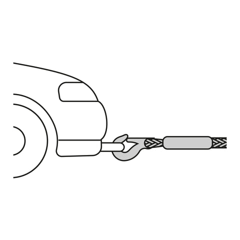 Cuerda con ganchos para remolque, 22 mm x 3.5 m, Truper | CREM-5/8X35 | 18345
