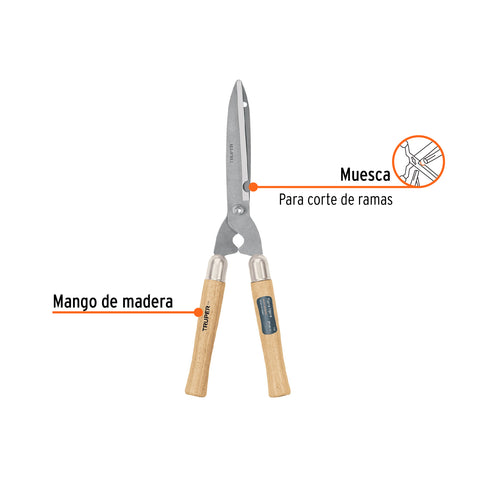 Tijera para poda 53 cm, ligera, mgos de madera, TRUPER | T-17 | 18376