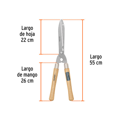 Tijera para poda 55 cm, Classic, mgos de madera, TRUPER | T-19 | 18377