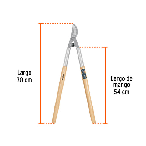 Tijera para ramas 70 cm, Classic, mgos de madera, TRUPER | T-122 | 18380