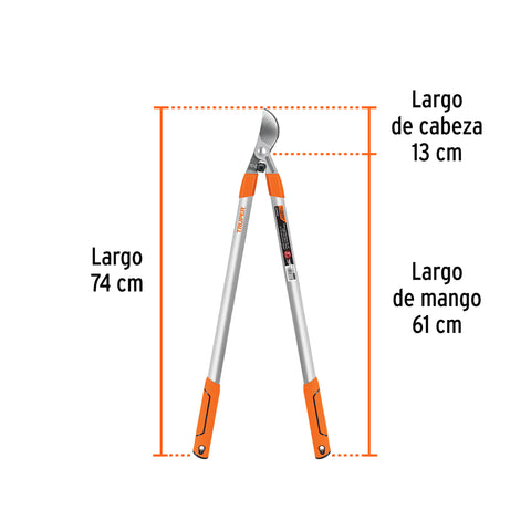 Tijera para ramas 74 cm, mangos de aluminio, TRUPER EXPERT | TF-122 | 18392