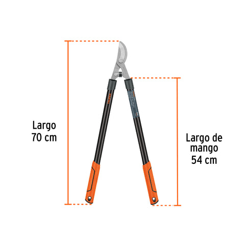 Tijera para ramas 70 cm, Classic, mgos tubulares, TRUPER | TB-122 | 18399