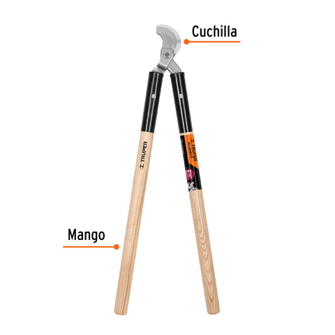 Tijera para ramas 80cm,uso rudo,mgos de madera,TRUPER EXPERT | T-40 | 18400