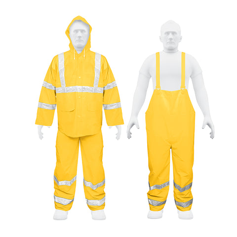 Conjunto impermeable doble capa amarillo con reflejante, XG | TRA-REF-XL | 18418