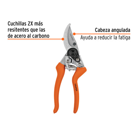 Tijera para poda 8' de aluminio cuchilla de paso, Truper | T-45 | 18453