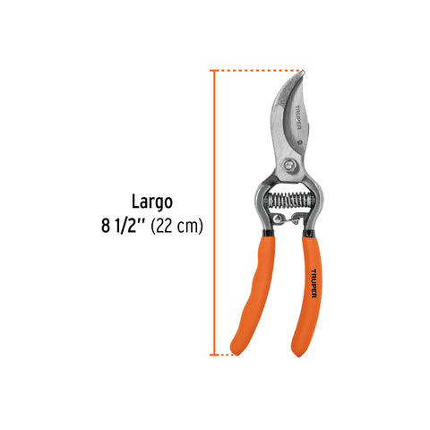 Tijera forjada para poda 8-1/2' para jardinería, TRUPER | T-67 | 18460
