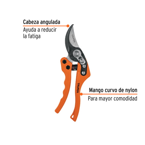 Tijera para poda 8' de nylon con cuchillas acero SK5, Truper | T-68 | 18463