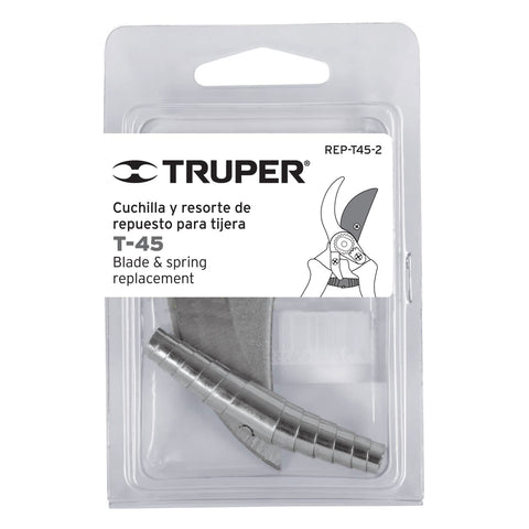Cuchilla y resorte de repuesto para T-45, TRUPER | REP-T45-2 | 18464