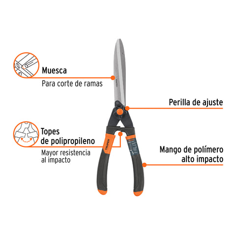Tijera para poda 49 cm, mgos Comfort Grip, TRUPER | T-18 | 18473